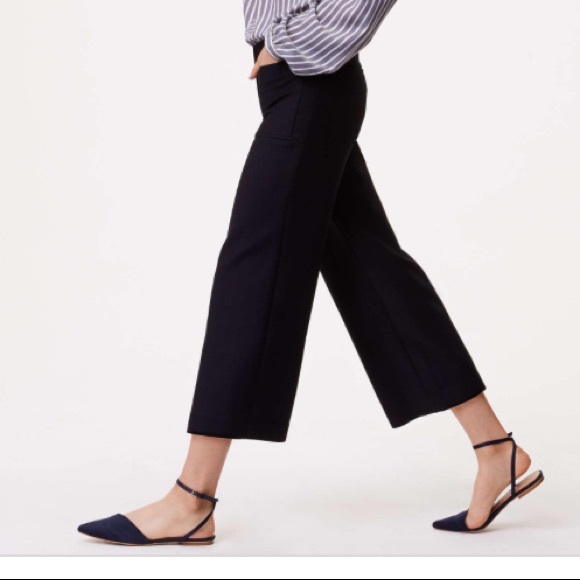 LOFT Pants - Loft black wide leg casual career pants sz 8